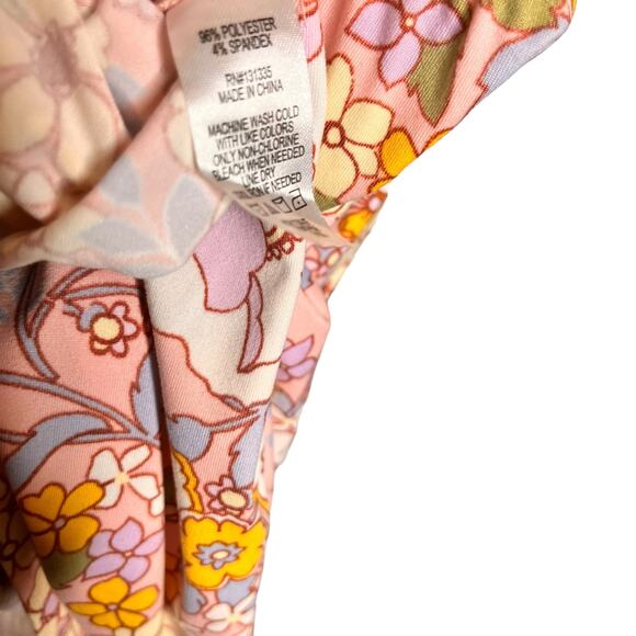 Nine Britton Lulu Knit Pink Floral Spaghetti Strap Dress M - Picture 7 of 8